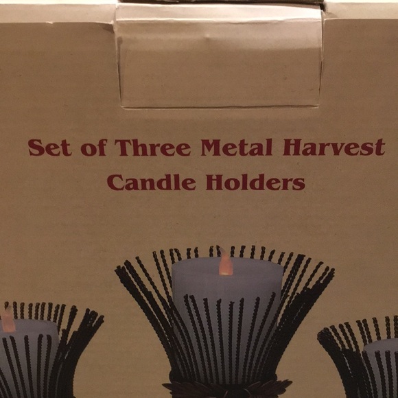 Set of 3 metal (iron) harvest candle holders from Cracker Barrel, NWT - Picture 8 of 11